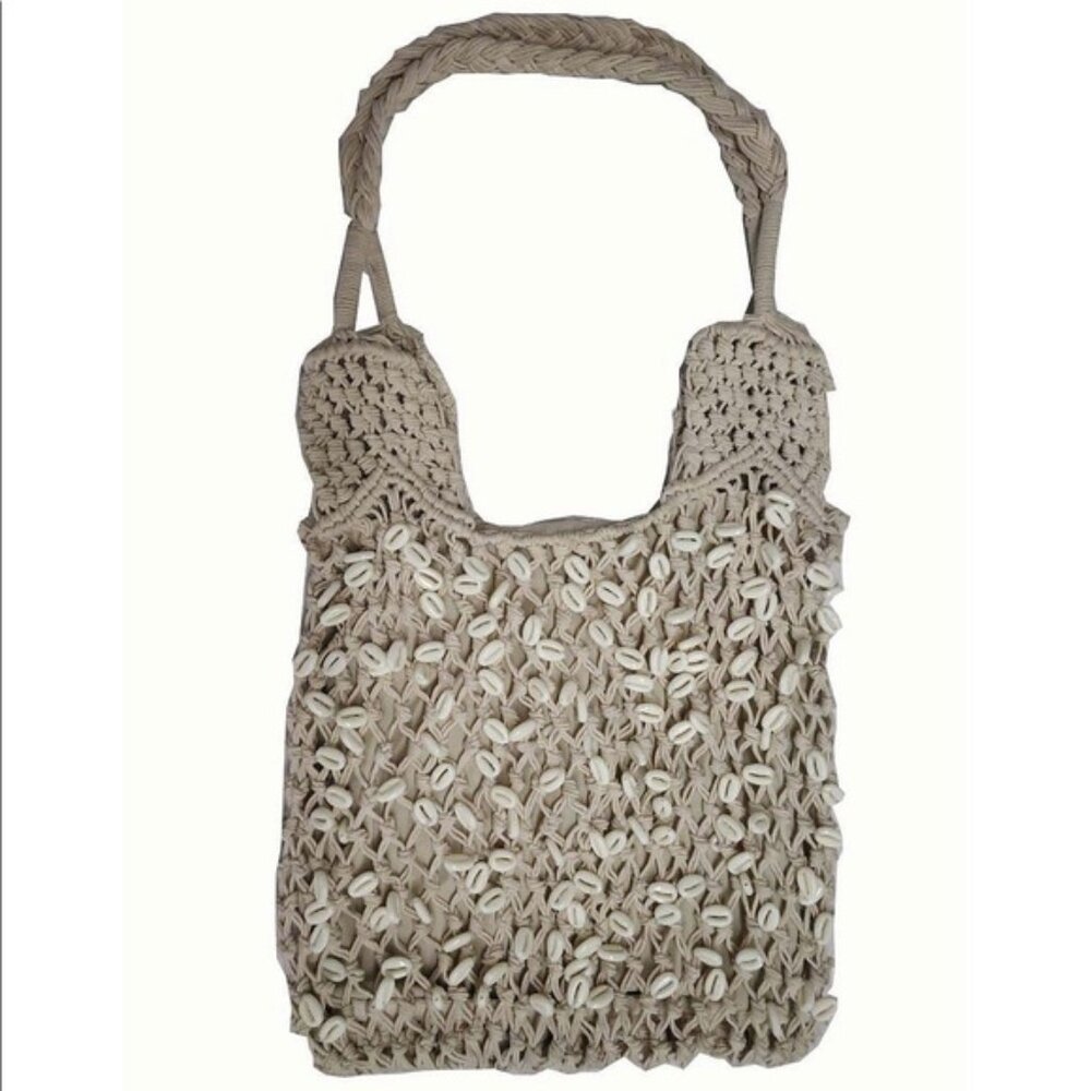INC Macrame Shell Tote